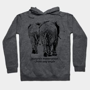 Elephant Pair, Rear View | African Wildlife Hoodie